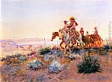 Mexican Buffalo Hunters by Charles Marion Russell